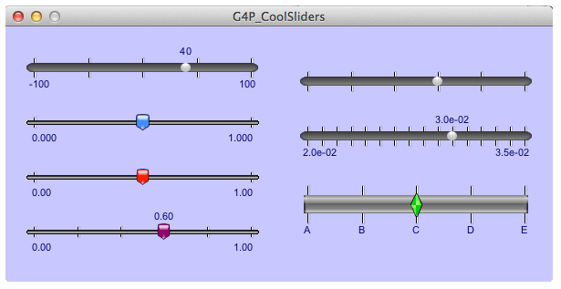 custom sliders that come with G4P